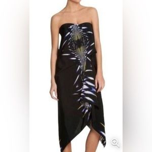 BCBGMaxAzria Strapless Silk Runway Dress